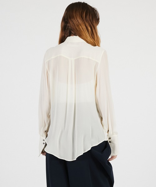 PRANK PROJECT（プランクプロジェクト）の「【2026Summer Pre-Order】シルクライクモチーフシャツ / Silk-Like Motif Shirt（シャツ/ブラウス・レディース・ピンク/ホワイト/ブラック・FREE）」の12枚目の写真