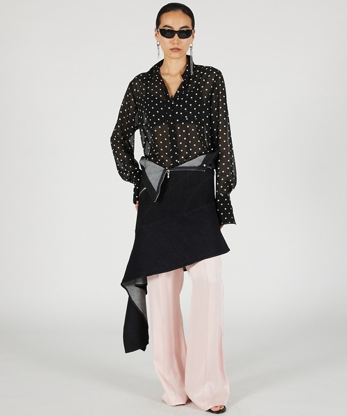 PRANK PROJECT（プランクプロジェクト）の「【2026Summer Pre-Order】シルクライクモチーフシャツ / Silk-Like Motif Shirt（シャツ/ブラウス・レディース・ピンク/ホワイト/ブラック・FREE）」の5枚目の写真