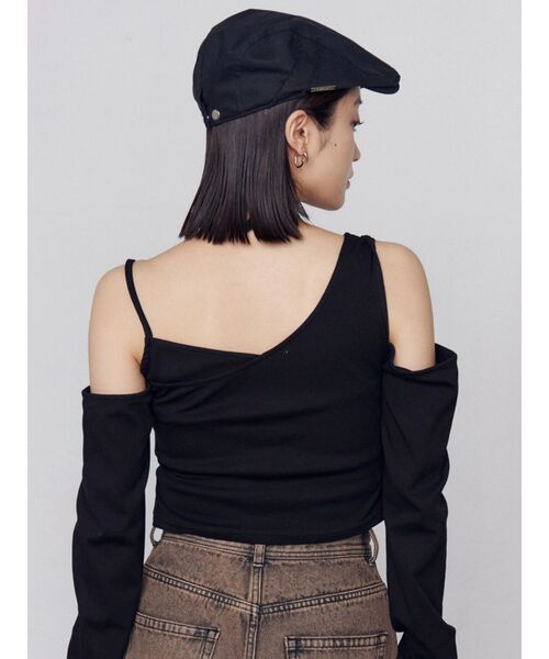 EMODA(エモダ)の「レイヤードロゴロンT(Tシャツ/カットソー・レディース・チャコールグレー/ホワイト/グレー/ブラック・FREE)」の22枚目の写真