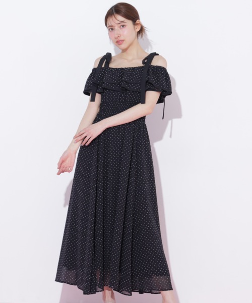 JILL by JILL STUART（ジルバイジルスチュアート）の「パイピングフリルキャミワンピース（ワンピース・レディース・ブラック系その他/ブルー系その他/ホワイト系その他・FREE）」の3枚目の写真