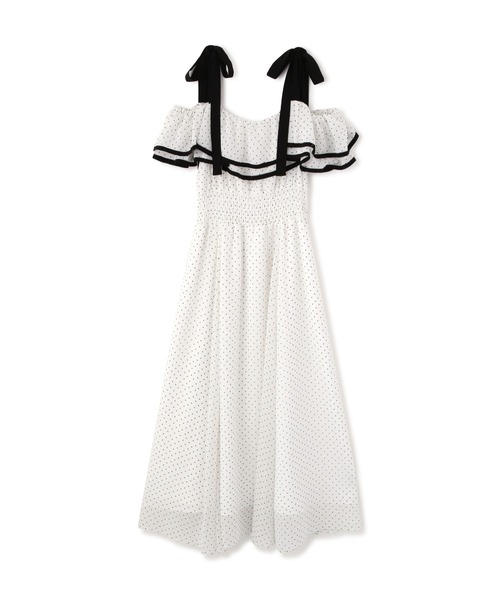 JILL by JILL STUART（ジルバイジルスチュアート）の「パイピングフリルキャミワンピース（ワンピース・レディース・ブラック系その他/ブルー系その他/ホワイト系その他・FREE）」の12枚目の写真
