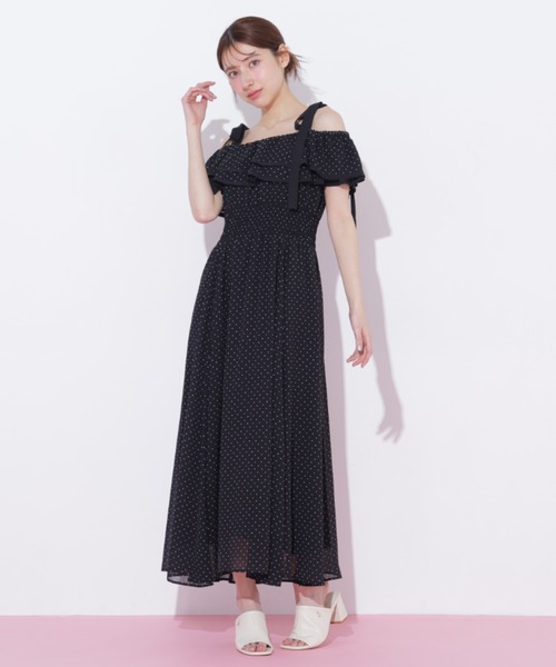 JILL by JILL STUART（ジルバイジルスチュアート）の「パイピングフリルキャミワンピース（ワンピース・レディース・ブラック系その他/ブルー系その他/ホワイト系その他・FREE）」の6枚目の写真
