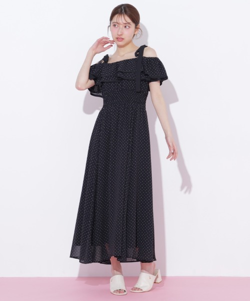 JILL by JILL STUART（ジルバイジルスチュアート）の「パイピングフリルキャミワンピース（ワンピース・レディース・ブラック系その他/ブルー系その他/ホワイト系その他・FREE）」の8枚目の写真
