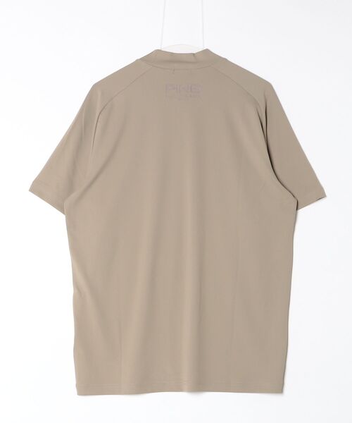 PING（ピン）の「ピン  テラカノコ半袖ハイネックシャツ（Tシャツ/カットソー・メンズ・ベージュ/ホワイト/ブラック・M/L/LL）」の4枚目の写真