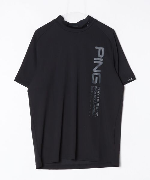 PING（ピン）の「ピン  テラカノコ半袖ハイネックシャツ（Tシャツ/カットソー・メンズ・ベージュ/ホワイト/ブラック・M/L/LL）」の7枚目の写真