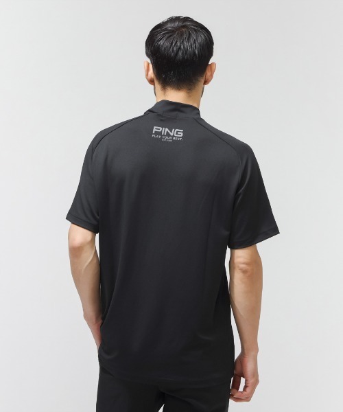 PING（ピン）の「ピン  テラカノコ半袖ハイネックシャツ（Tシャツ/カットソー・メンズ・ベージュ/ホワイト/ブラック・M/L/LL）」の12枚目の写真