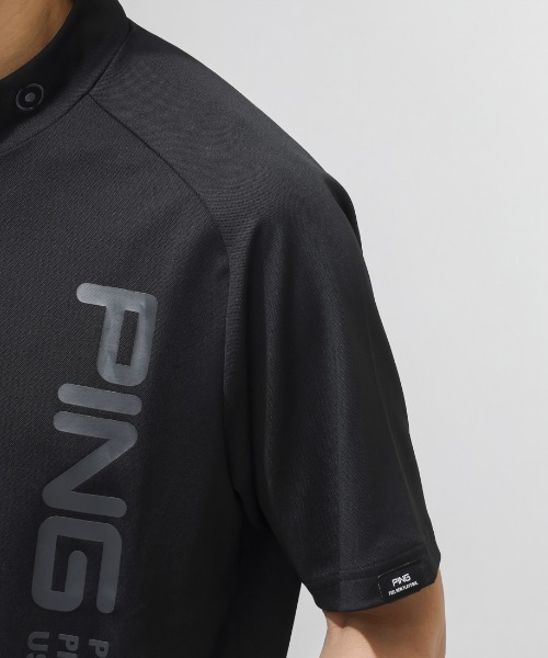 PING（ピン）の「ピン  テラカノコ半袖ハイネックシャツ（Tシャツ/カットソー・メンズ・ベージュ/ホワイト/ブラック・M/L/LL）」の9枚目の写真