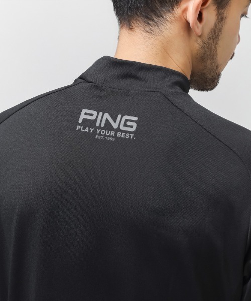 PING（ピン）の「ピン  テラカノコ半袖ハイネックシャツ（Tシャツ/カットソー・メンズ・ベージュ/ホワイト/ブラック・M/L/LL）」の8枚目の写真