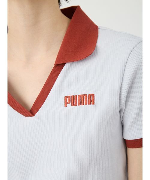 LILY BROWN(リリーブラウン)の「【LILY BROWN×PUMA】リブポロシャツ(ポロシャツ・レディース・サックスブルー/アイボリー・F)」の10枚目の写真