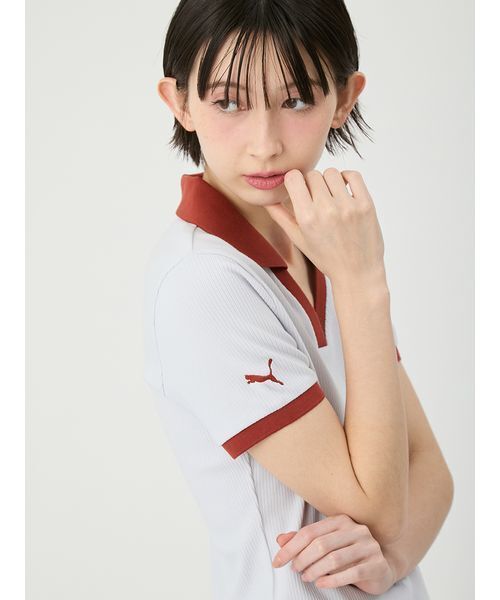 LILY BROWN(リリーブラウン)の「【LILY BROWN×PUMA】リブポロシャツ(ポロシャツ・レディース・サックスブルー/アイボリー・F)」の11枚目の写真