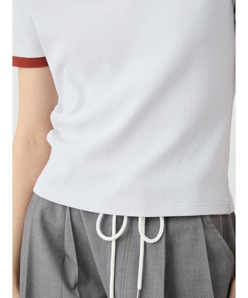 LILY BROWN(リリーブラウン)の「【LILY BROWN×PUMA】リブポロシャツ(ポロシャツ・レディース・サックスブルー/アイボリー・F)」の12枚目の写真