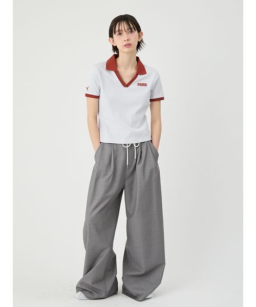 LILY BROWN(リリーブラウン)の「【LILY BROWN×PUMA】リブポロシャツ(ポロシャツ・レディース・サックスブルー/アイボリー・F)」の13枚目の写真