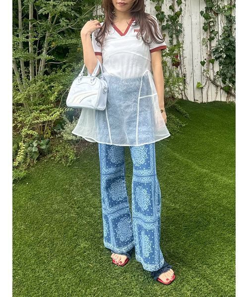 LILY BROWN(リリーブラウン)の「【LILY BROWN×PUMA】リブポロシャツ(ポロシャツ・レディース・サックスブルー/アイボリー・F)」の18枚目の写真