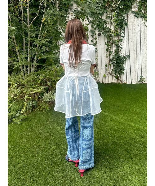 LILY BROWN(リリーブラウン)の「【LILY BROWN×PUMA】リブポロシャツ(ポロシャツ・レディース・サックスブルー/アイボリー・F)」の21枚目の写真
