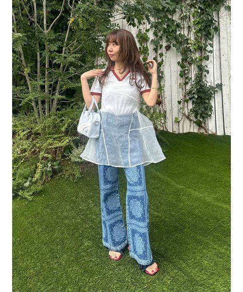 LILY BROWN(リリーブラウン)の「【LILY BROWN×PUMA】リブポロシャツ(ポロシャツ・レディース・サックスブルー/アイボリー・F)」の22枚目の写真