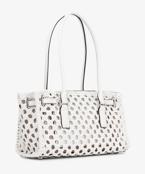 MICHAEL KORS(マイケルコース)の「HAMILTON ハンドウーヴン サッチェル スモール(ショルダーバッグ・レディース・ホワイト系・FREE)」の5枚目の写真