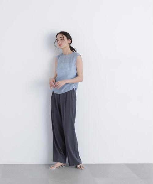 N.（N. Natural Beauty Basic）（エヌエヌナチュラルビューティーベーシック）の「シアーシャーリングセットアップ（ワンピース・レディース・グレー/ブルー・P/S/MEDIUM）」の16枚目の写真