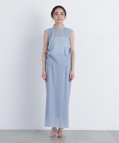 N.（N. Natural Beauty Basic）（エヌエヌナチュラルビューティーベーシック）の「シアーシャーリングセットアップ（ワンピース・レディース・グレー/ブルー・P/S/MEDIUM）」の19枚目の写真