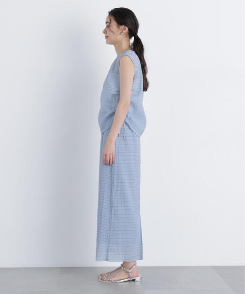 N.（N. Natural Beauty Basic）（エヌエヌナチュラルビューティーベーシック）の「シアーシャーリングセットアップ（ワンピース・レディース・グレー/ブルー・P/S/MEDIUM）」の20枚目の写真