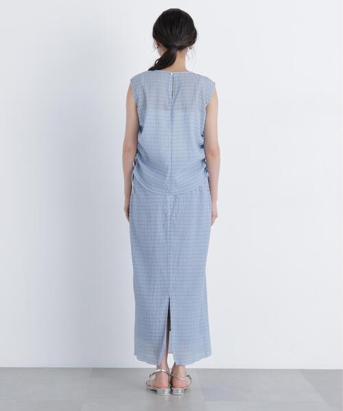 N.（N. Natural Beauty Basic）（エヌエヌナチュラルビューティーベーシック）の「シアーシャーリングセットアップ（ワンピース・レディース・グレー/ブルー・P/S/MEDIUM）」の21枚目の写真