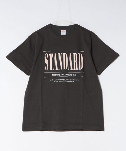 Scrap Book（スクラップブック）の「【Scrap Book】STANDARD-T（Tシャツ/カットソー・レディース・グレー/ブラック・M）」の2枚目の写真