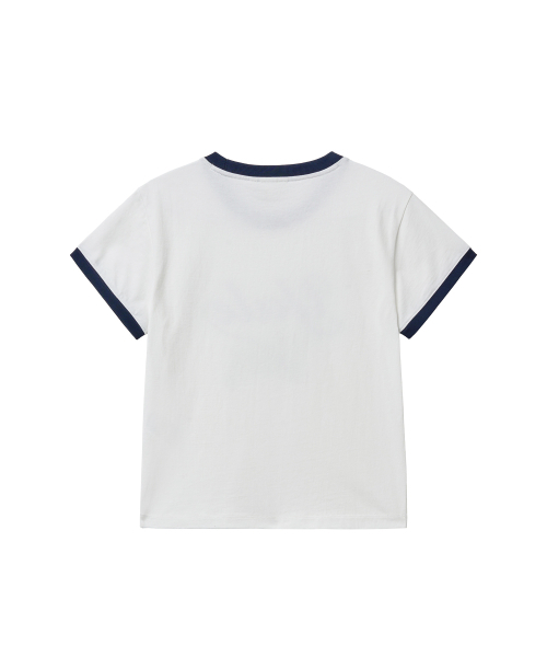 YALE(イェール)の「ウィメンズパピリボンリンガーTシャツ_ネイビー(Tシャツ/カットソー・レディース・その他・SMALL/MEDIUM/LARGE)」の2枚目の写真