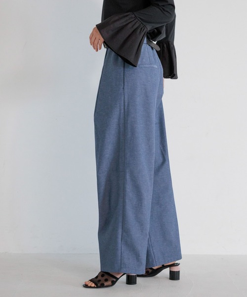 studio CLIP(スタディオクリップ)の「【daily CLIP】デニムライクウエストタックパンツ(デニムパンツ・レディース・ブルー/ライトブルー・FREE)」の13枚目の写真