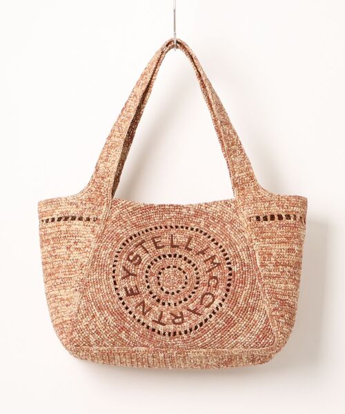 STELLA McCARTNEY(ステラマッカートニー)の「Logo Small Crochet Raffia Tote Bag / ロゴ ラフィア クロシェ スモール トートバッグ(トートバッグ・レディース・ナチュラル・ONE SIZE)」の1枚目の写真