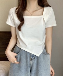 スクエアネック半袖Tシャツ