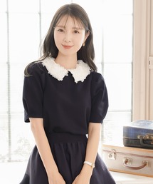 セーラー襟 刺繍 チュニック ブラウス le reve vaniller（シャツ