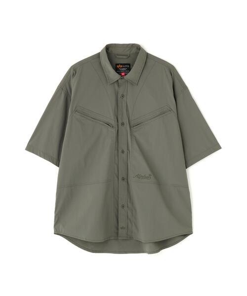 Alpha Industries（アルファインダストリーズ）の「Alpha Industries/アルファ インダストリーズ/SS CWU 27/P RELAXED SHIRT/シーダブルユー 27 リラックスド シャツ（シャツ/ブラウス・メンズ・ブルー系その他5/グレー系その他6・XL/M/L/S）」の2枚目の写真