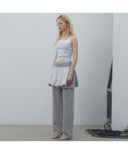 LCDC TM(エルシーディーシーティーエム)の「LACE LAYERED JERSEY SKIRT (MELANGE GREY)(スカート・レディース・その他・OS)」の14枚目の写真