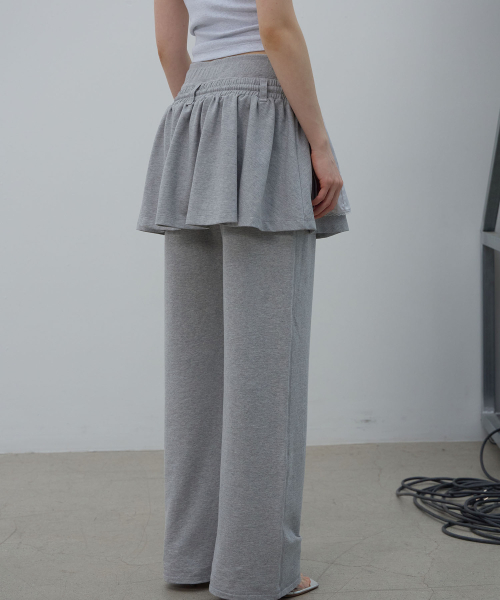 LCDC TM(エルシーディーシーティーエム)の「LACE LAYERED JERSEY SKIRT (MELANGE GREY)(スカート・レディース・その他・OS)」の9枚目の写真