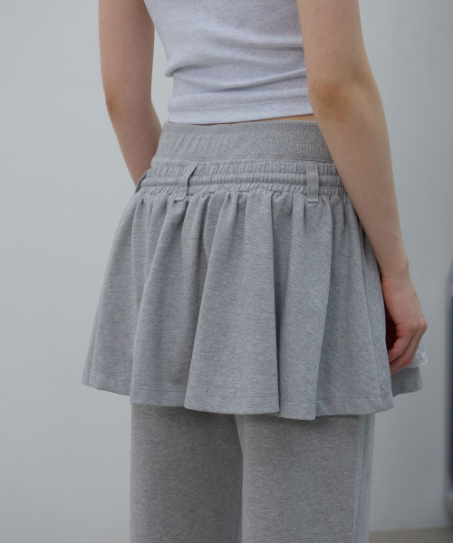 LCDC TM(エルシーディーシーティーエム)の「LACE LAYERED JERSEY SKIRT (MELANGE GREY)(スカート・レディース・その他・OS)」の7枚目の写真