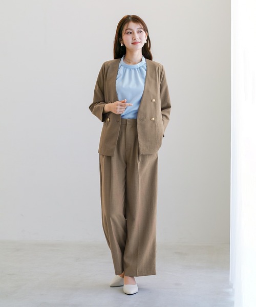 Emilyan(エミリアン)の「【 軽やかに整う 】 サップタンブラー・ワイドパンツ(その他パンツ・レディース・ブラウン/グレイッシュベージュ/ブラック・L/M)」の5枚目の写真