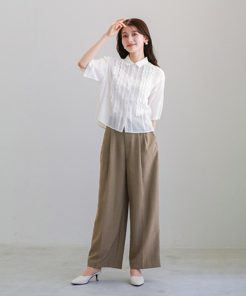 Emilyan(エミリアン)の「【 軽やかに整う 】 サップタンブラー・ワイドパンツ(その他パンツ・レディース・ブラウン/グレイッシュベージュ/ブラック・L/M)」の6枚目の写真