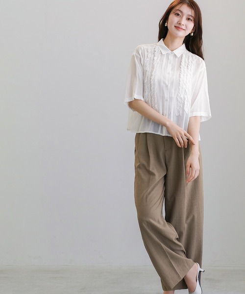 Emilyan(エミリアン)の「【 軽やかに整う 】 サップタンブラー・ワイドパンツ(その他パンツ・レディース・ブラウン/グレイッシュベージュ/ブラック・L/M)」の8枚目の写真