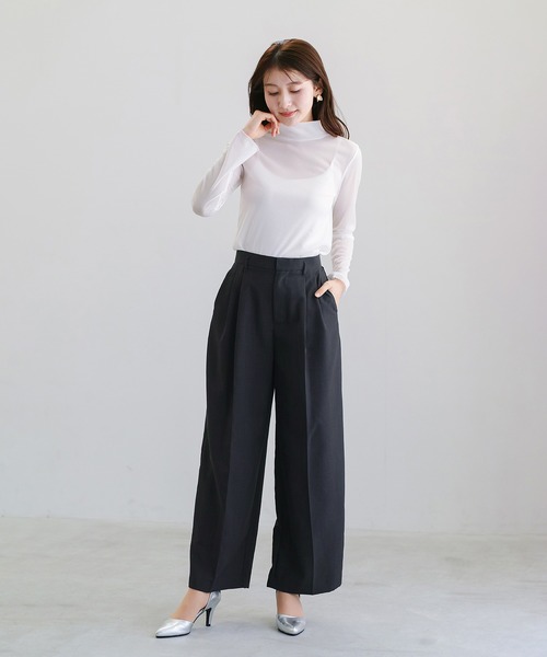 Emilyan(エミリアン)の「【 軽やかに整う 】 サップタンブラー・ワイドパンツ(その他パンツ・レディース・ブラウン/グレイッシュベージュ/ブラック・L/M)」の9枚目の写真