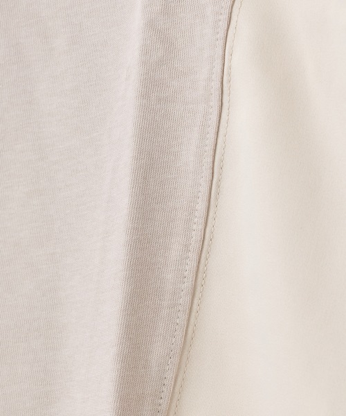 Nowadays(ナウアデイズ)の「布帛ドッキングドルマンTシャツ(Tシャツ/カットソー・レディース・ホワイト/ベージュ/ブラック・FREE)」の9枚目の写真