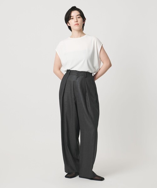 MARW UNITED ARROWS＞タック テーパード パンツ UVカット・接触冷感