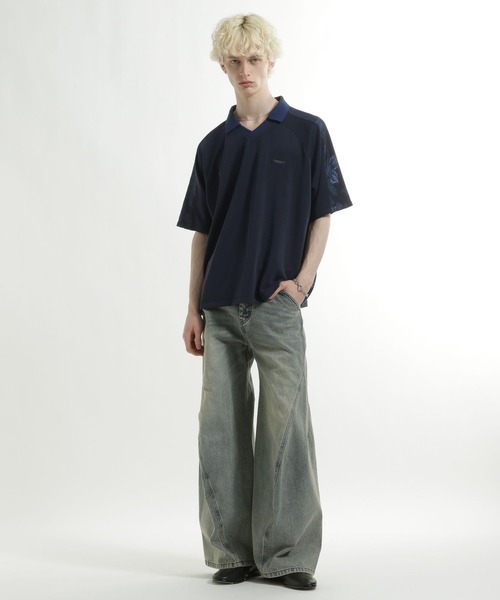 HARE(ハレ)の「【接触冷感】シアーキリカエスキッパーカット(HARE)(Tシャツ/カットソー・メンズ・ブラック/ネイビー・FREE)」の5枚目の写真