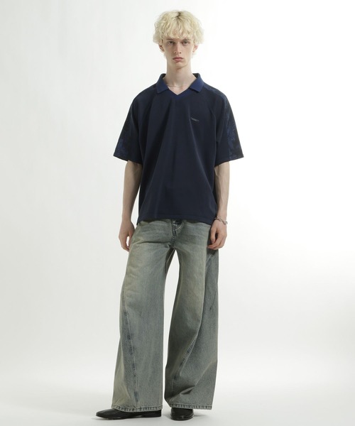 HARE(ハレ)の「【接触冷感】シアーキリカエスキッパーカット(HARE)(Tシャツ/カットソー・メンズ・ブラック/ネイビー・FREE)」の6枚目の写真