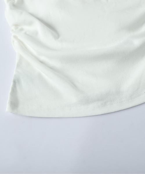 SUGAR BISKET(シュガービスケット)の「タックギャザー Tシャツ(Tシャツ/カットソー・レディース・グレー/ブラック/ホワイト・フリー)」の21枚目の写真
