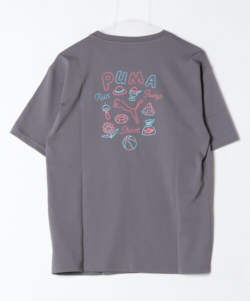 PUMA（プーマ）の「【別注】プーマ PUMA NEON GRAPHIC TEE 限定コラボ（Tシャツ/カットソー・レディース・ダークグレー/ラベンダー/ホワイト・XL/L/M/S）」の7枚目の写真