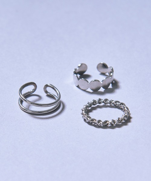 Ellno Loset(エルノロゼット)の「3Set Ring/3セットリング(リング・メンズ・シルバー・FREE)」の2枚目の写真