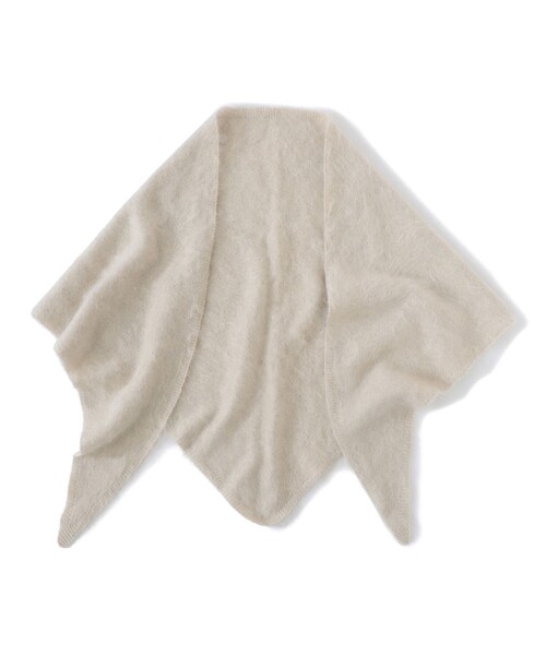 Demi-Luxe BEAMS（デミルクス ビームス）の「ASAUCE MELER / カシミアファー トライアングル ストール（ストール/ショール・レディース・ホワイト系その他5/ブラウン系その他5・ONE SIZE）」の5枚目の写真