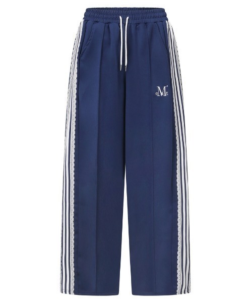 Ada.(エイダ)の「◇MUCENT◇ブランド直輸入正規品/RIELA レーストラックラインバンディングパンツ RIELA LACE TRACK LINE BANDING PANTS(その他パンツ・レディース・ネイビー/ブラック・FREE)」の1枚目の写真