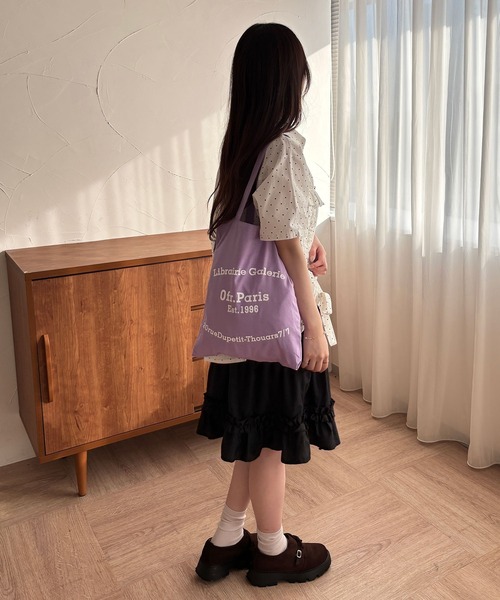 kutir（クティール）の「kutirlune／カラートートバッグ（トートバッグ・レディース・パープル/ネイビー/レッド/ピンク/ホワイト/ダークグリーン/イエロー・FREE）」の13枚目の写真