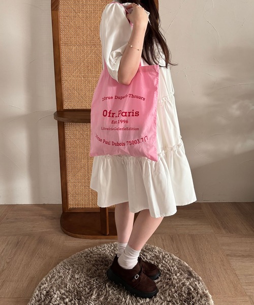 kutir（クティール）の「kutirlune／カラートートバッグ（トートバッグ・レディース・パープル/ネイビー/レッド/ピンク/ホワイト/ダークグリーン/イエロー・FREE）」の16枚目の写真
