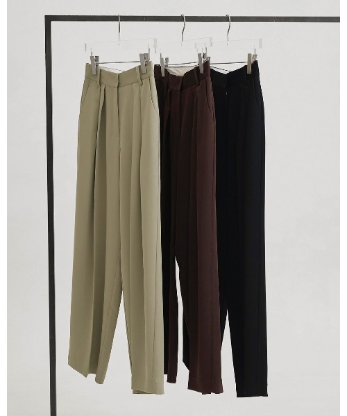 TODAYFUL（トゥデイフル）の「Tuck Wide Trousers 12610714（その他パンツ・レディース・ブラック/ブラウン/ライトグリーン・36/38）」の14枚目の写真
